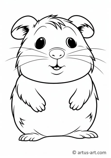 Cute Guinea pig Coloring Page